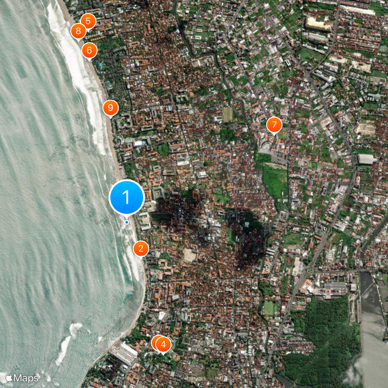 Kuta Beach Map