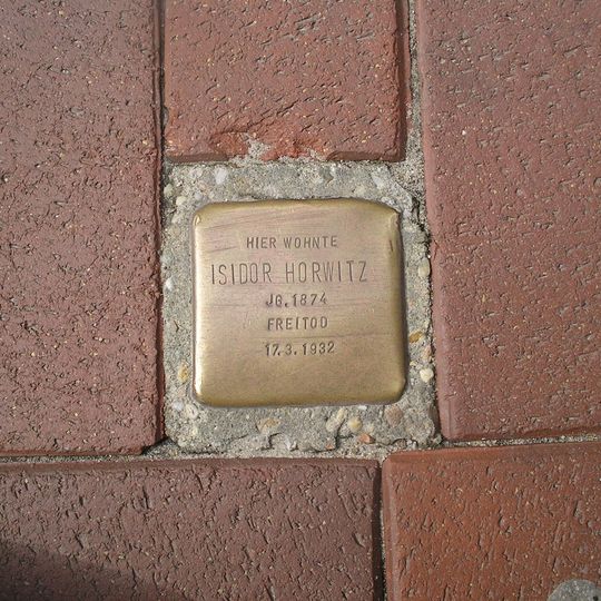 Stolperstein en memoria de Isidor Horwitz