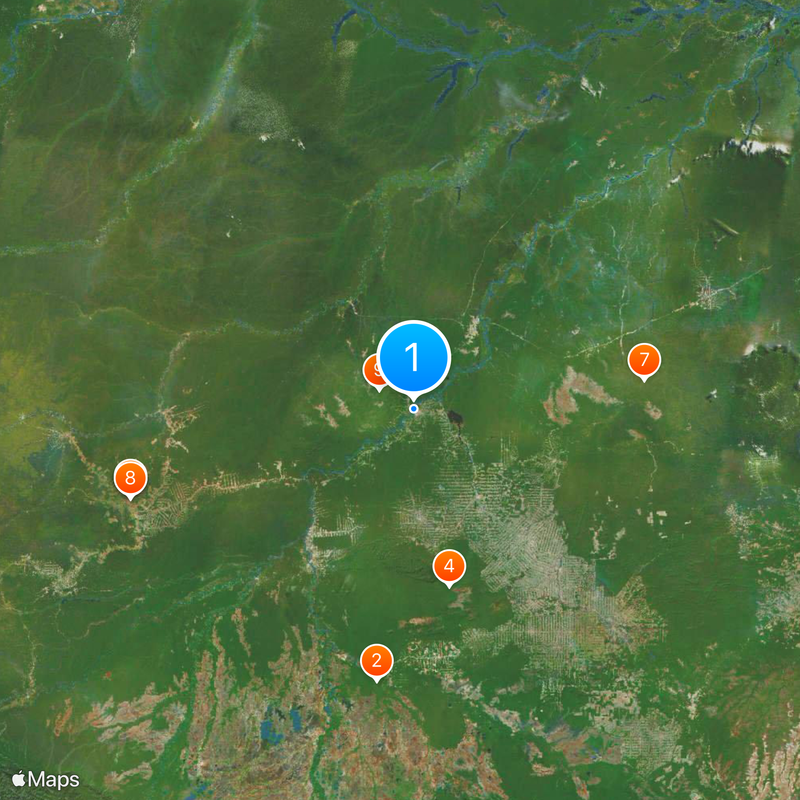 Chemin de fer Madeira-Mamoré Carte