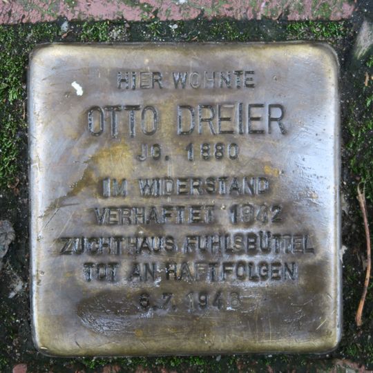 Stolperstein en memoria de Otto Dreier