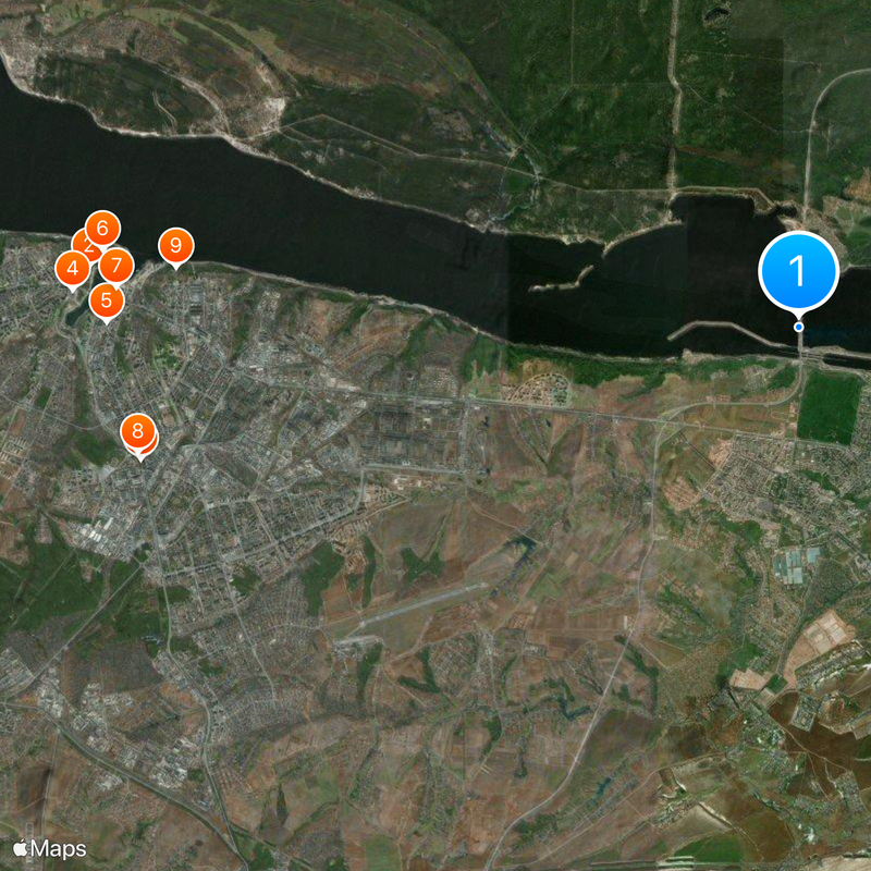 Cheboksary Dam Map