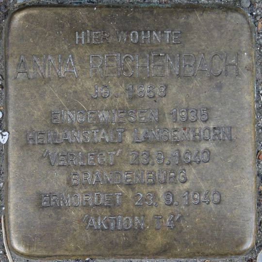 Stolperstein en memoria de Anna Reichenbach