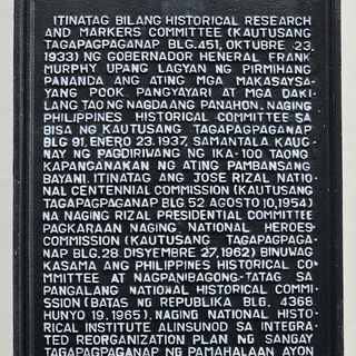 National Historical Institute historical marker