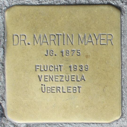 Stolperstein dedicated to Martin Mayer
