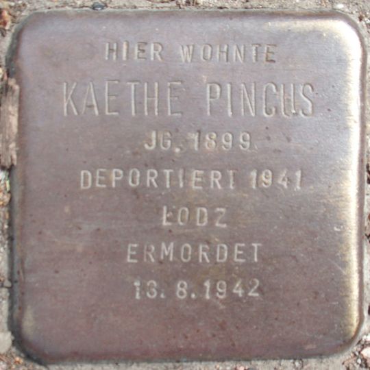 Stolperstein dedicated to Kaethe Pincus