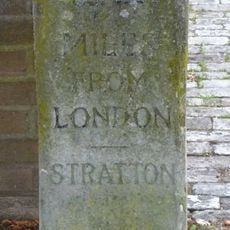 Milestone, London Road at TL2004743934
