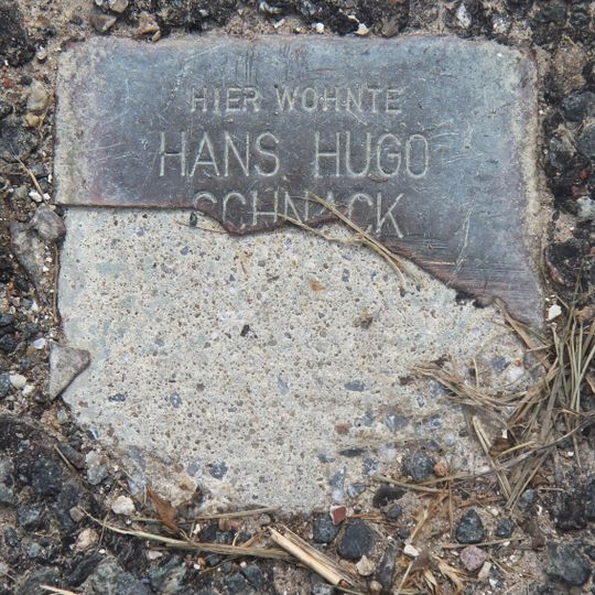 Stolperstein à la mémoire de Hans Hugo Schnack