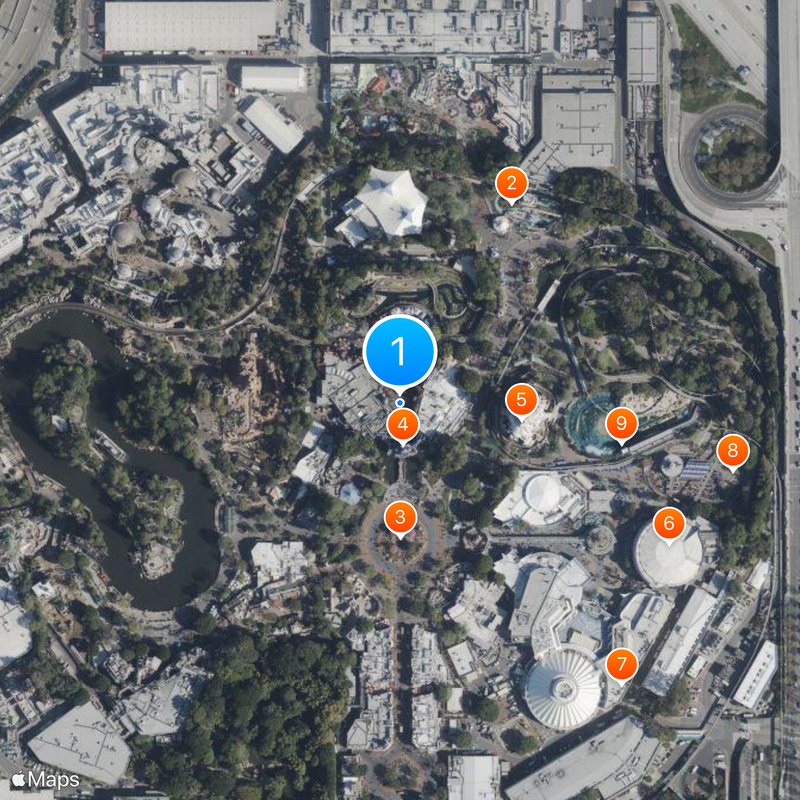 Peter Pan's Flight Map