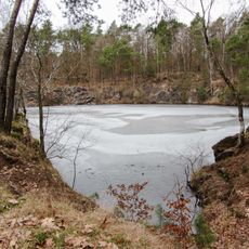 Pond in stone quarry on Schildauer Berg