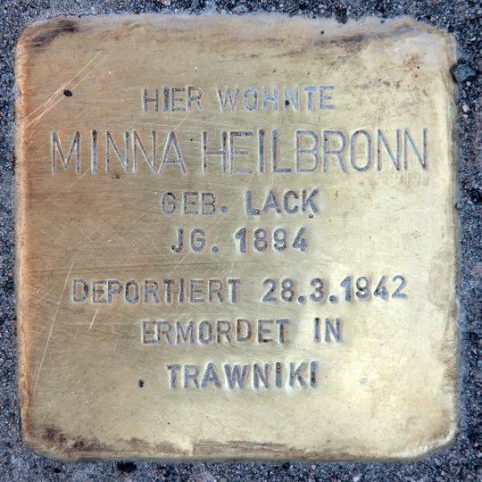Stolperstein en memoria de Minna Heilbronn