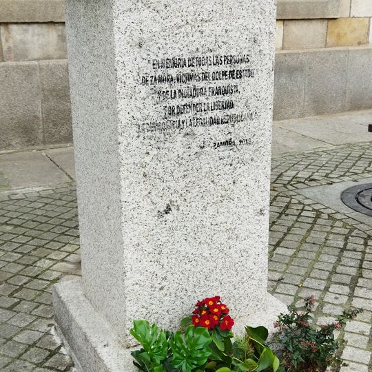 Memorial a las victimas del franquismo en Zamora