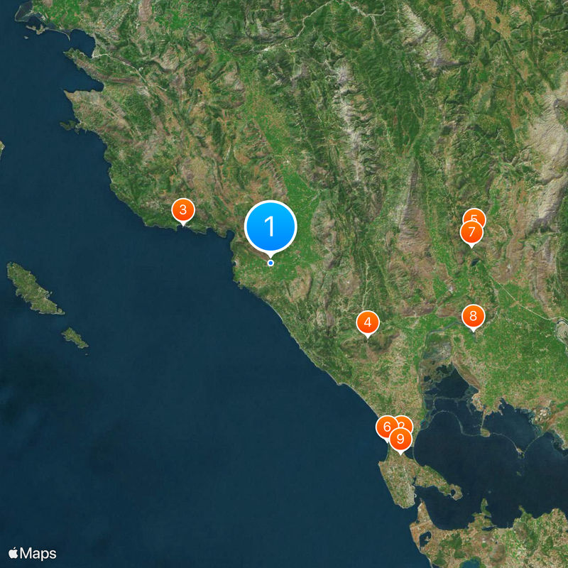 Nekromanteion of Acheron Map