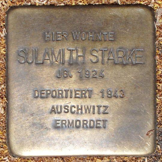 Stolperstein en memoria de Sulamith Starke