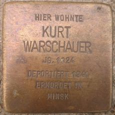 Stolperstein dedicated to Kurt Warschauer