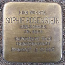 Stolperstein dedicated to Sophie Rosenstein
