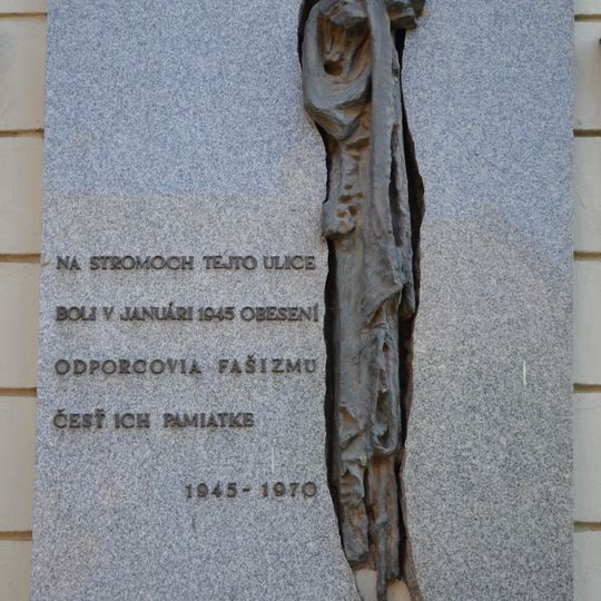 Františkánsky kláštor, tabuľa pamätná