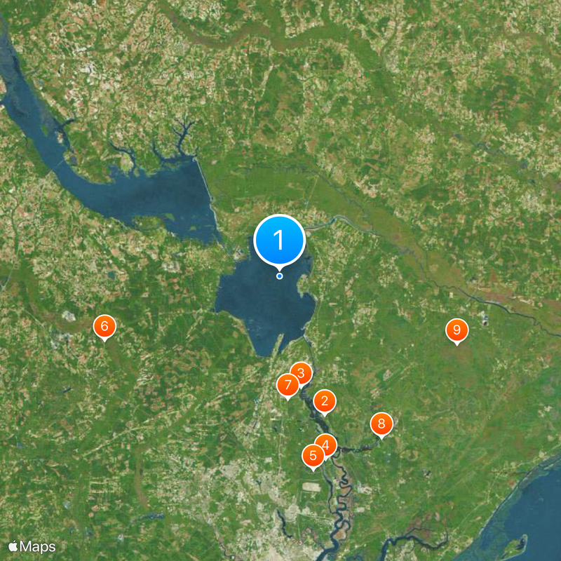 Area code 843 Map