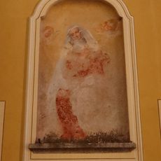 Catholic church building, mural, Work of art