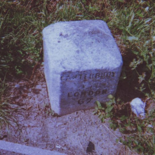 Milestone, Sandwich Road, 180m W of roundabout jct with A256