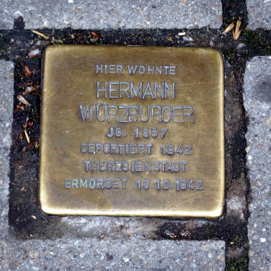 Stolperstein en memoria de Hermann Würzburger
