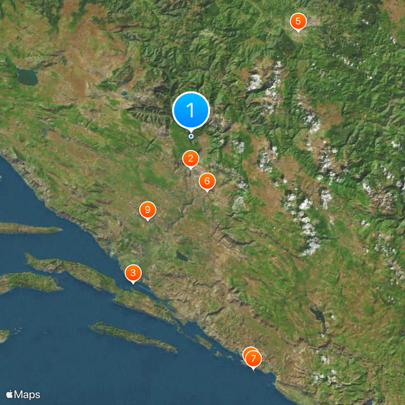 Cantone dell'Erzegovina-Narenta Mappa