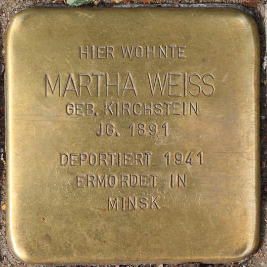 Stolperstein en memoria de Martha Weiss