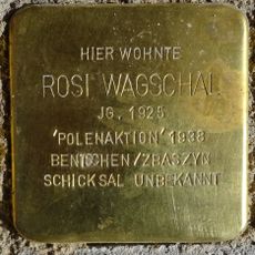 Stolperstein à la mémoire de Rosi Wagschal