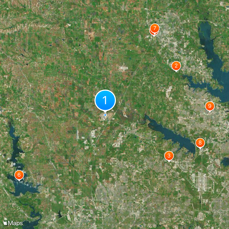 Texas Motor Speedway Karte