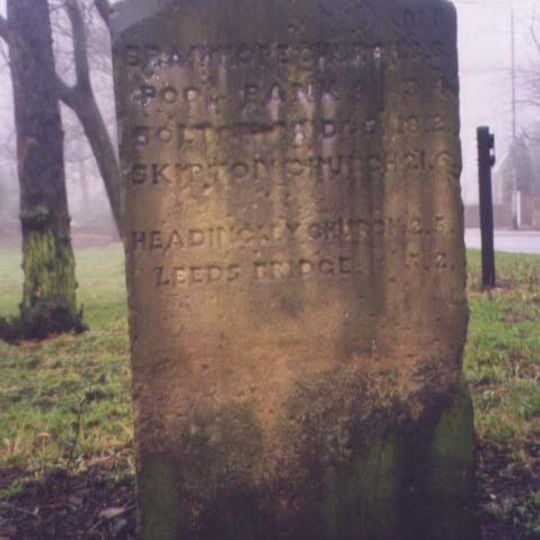 Milestone, Otley Road, jct with Church Lane at SE26973985