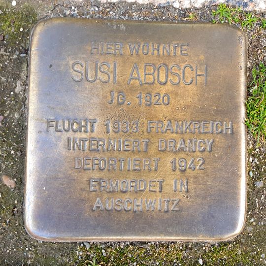 Stolperstein em memória de Susi Abosch