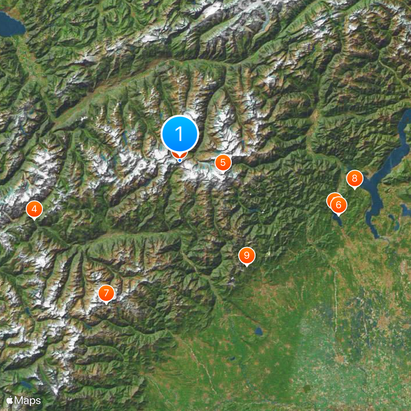 Pennine Alps Map