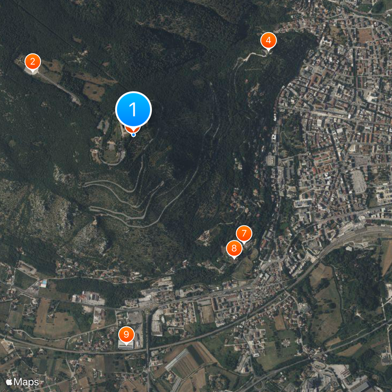 Abbaye du Mont-Cassin Carte