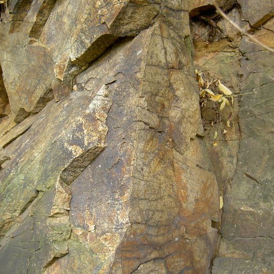 Felsaufschlüsse am Bahnhof Cham