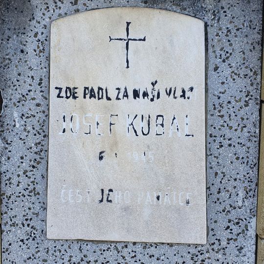 Pamětní deska - Josef Kubal