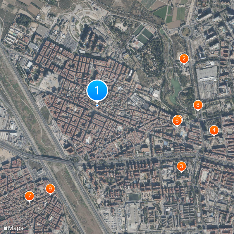 Valencia metropolitan area Karte