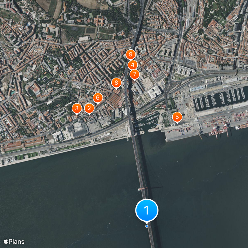 Ponte 25 de Abril Kaart