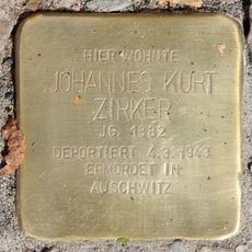 Stolperstein en memoria de Johannes Zirker