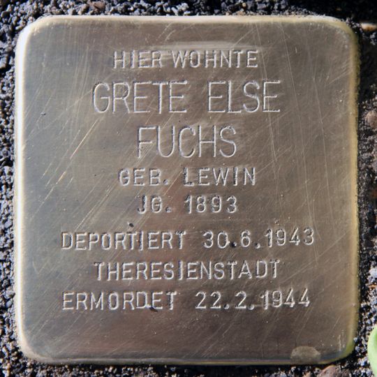 Stolperstein en memoria de Grete Else Fuchs