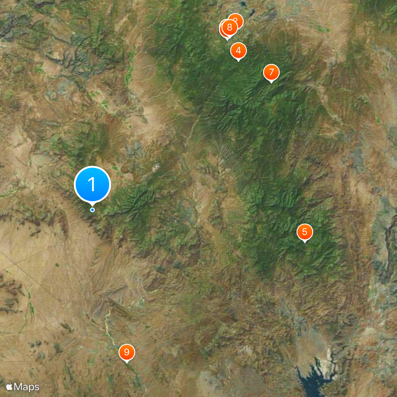 Granite Mountain Hotshots Memorial State Park Kaart