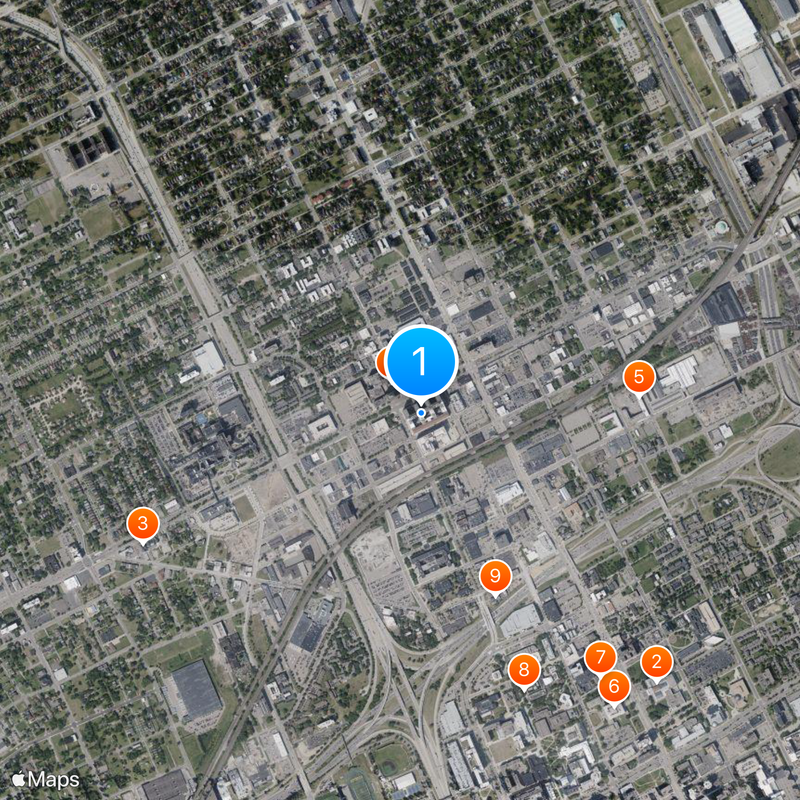 Cadillac Place Mappa