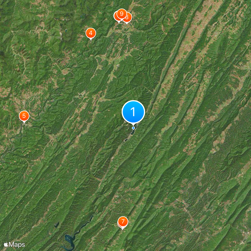 Bath County Pumped Storage Station Map