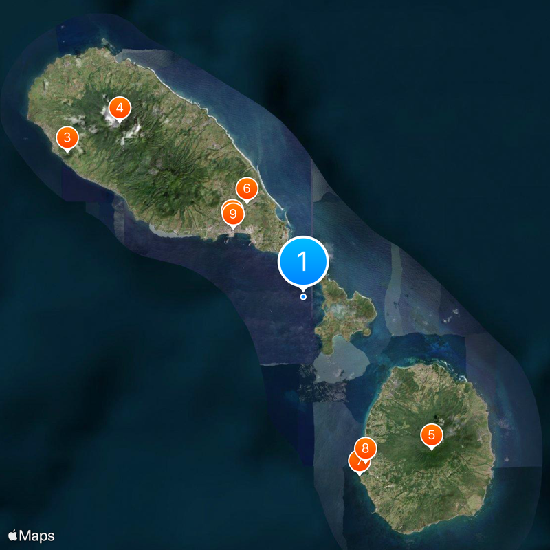 Saint-Christophe-et-Niévès Carte