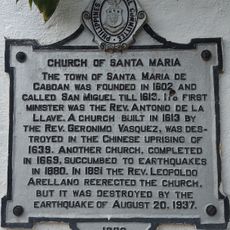 Church of Santa Maria historical marker