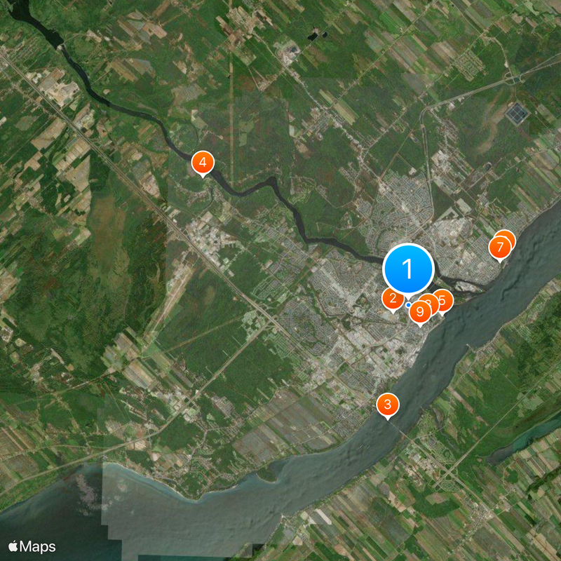 Trois-Rivières Mapa