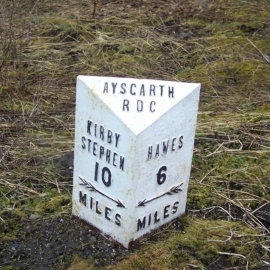 Milestone, ½ mile N of Moorcock Inn