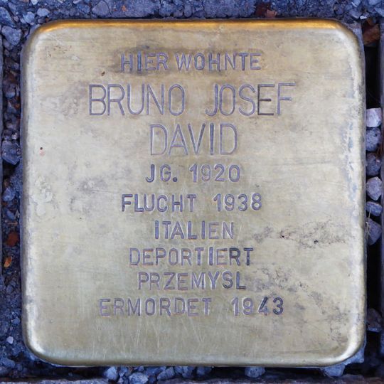 Stolperstein en memoria de Bruno Josef David