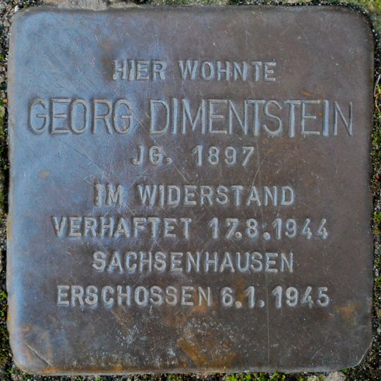 Stolperstein em memória de Georg Dimentstein