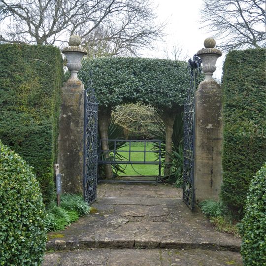 Gate Piers And Gates In The Garden At The Courts