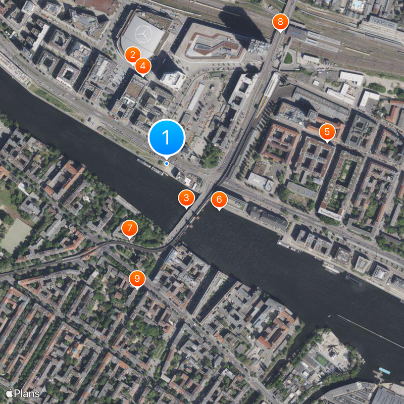 East Side Gallery Kaart