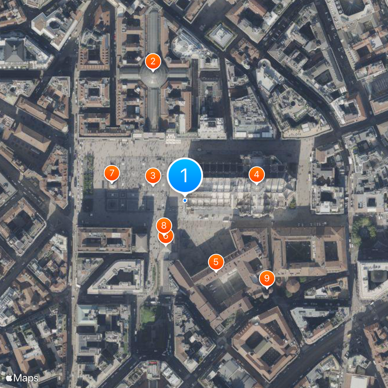 Catedral de Milán Mapa